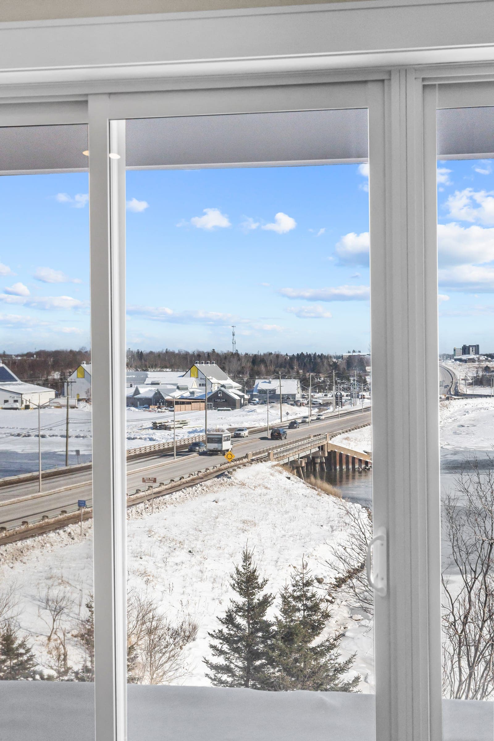 Private balcony with sliding doors at 522 Capital Drive